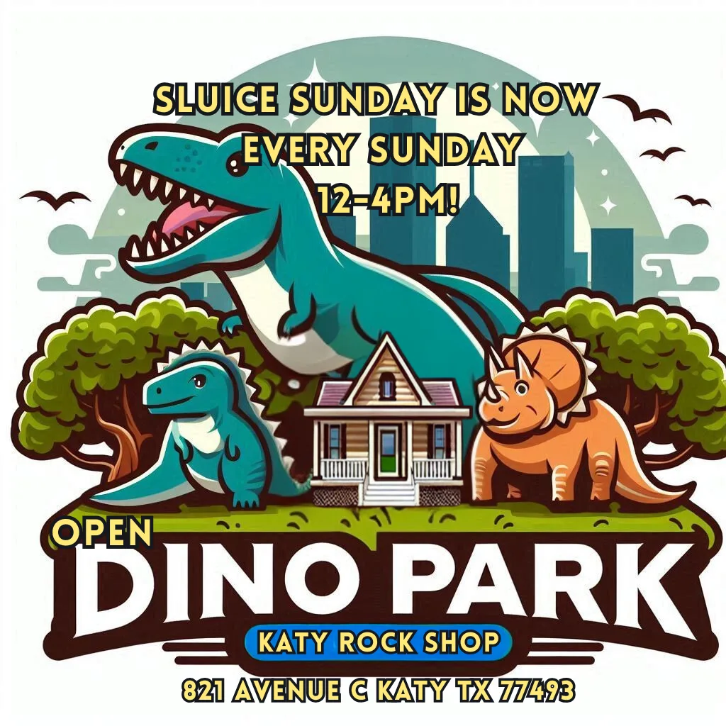 The Dino Park and Sluice is fully open EVERY SUNDAY