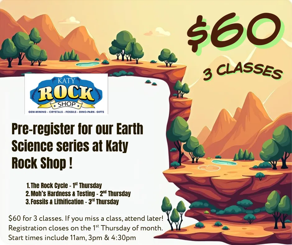 Earth Science classes at the Katy Rock Shop